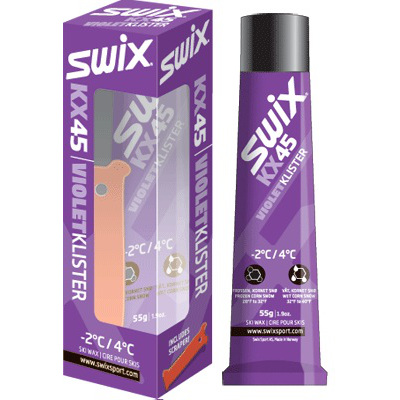 SWIX KX45 fialový klistr, 55g, -2°C až +4°C