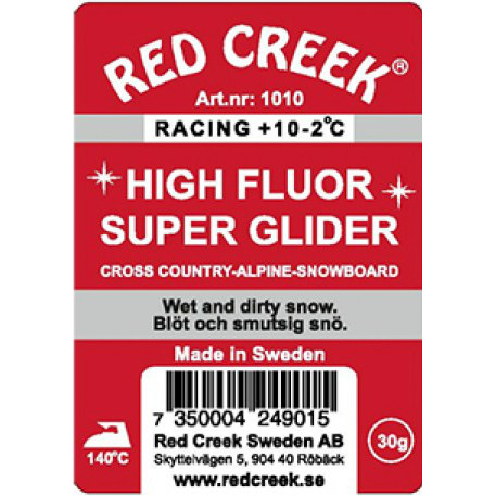 Red Creek HF Super glider, Šedý, +10°C až -2°C, Mokrý a špinavý sníh, 30g