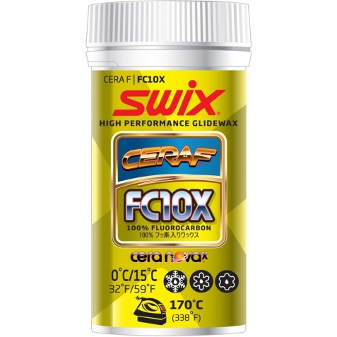 SWIX FC10X Cera F POWDER 30g, 0°C až +15°C